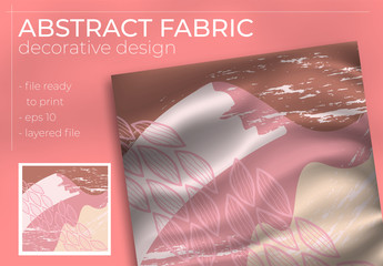 abstract silk scarf creative hijab design with realistic mock up