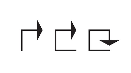 Universal trend geometric arrows set juxtaposed with yellow elements