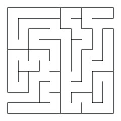 Abstract maze labyrinth with entry and exit