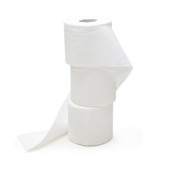 Stack of Supply of Toilet Paper Bath Tissue