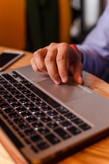 hands on keyboard. home office essentials. pen in hand closeup. boy studying. successful man at work. stylish man working at home. man typing