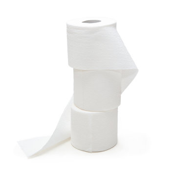 Stack Of Supply Of Toilet Paper Bath Tissue