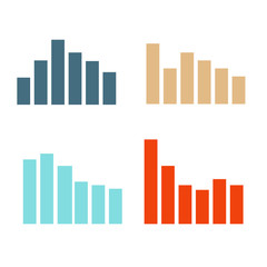 Fototapeta premium multiple graph chart. Vector business and finance