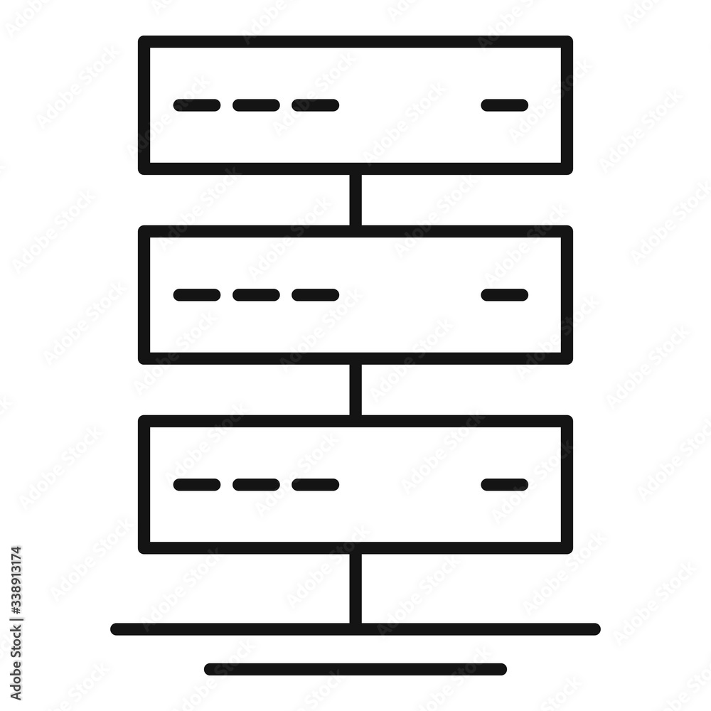 Poster server data room icon. outline server data room vector icon for web design isolated on white backgro