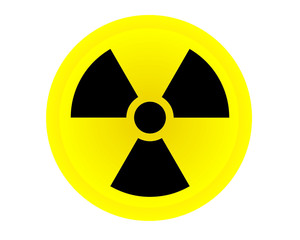Obraz premium Ionizing radiation symbol attention hazard warning sign. Radioactive sign vector.