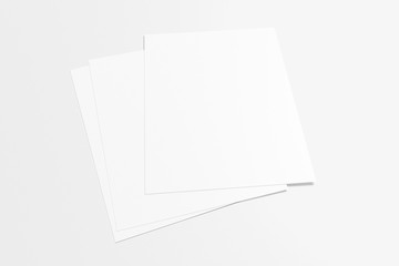 Blank poster flyer letterheads isolated on white as template for design presentation, event promotion, portfolio etc.