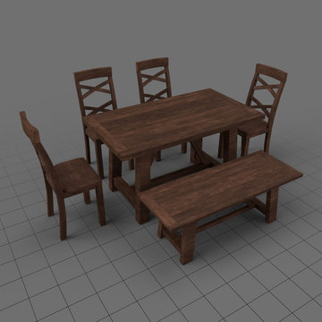 Wooden dining set