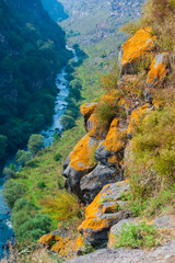 Beautiful canyon landscape with Dzoraget river, Armenia