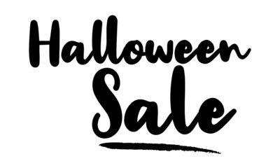 Halloween Sale Calligraphy Handwritten Lettering for Sale Banners, Flyers, Brochures and 
Graphic Design Templates,