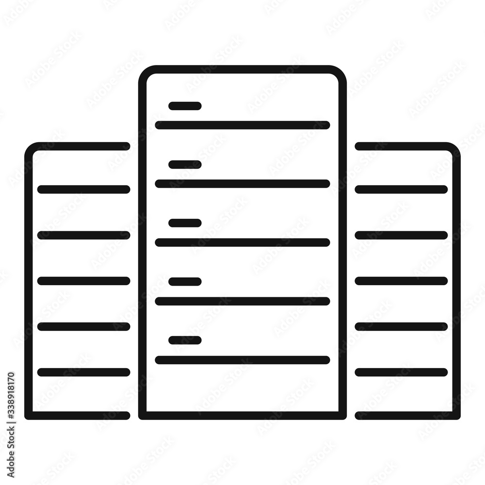 Poster server architecture icon. outline server architecture vector icon for web design isolated on white b