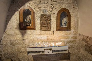 Bethlehem, Palestinian Authority, January 28, 2020: Interior fragment with place for lighting...