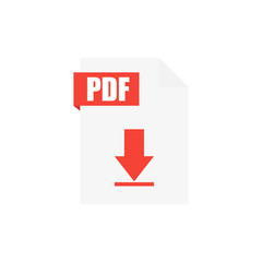 PDF document flat icon. Vector isolated element sign