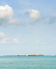 Industrial cargo shipping  Singapore harbor
