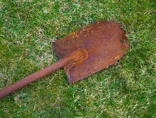 old rusty shovel