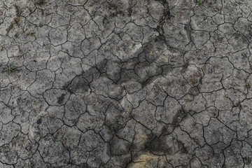 Dark parched dry earth textured background