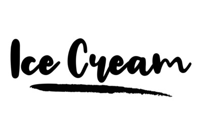 Ice Cream Calligraphy Phrase, Lettering Inscription.