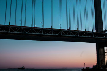 sunset ocean bridge