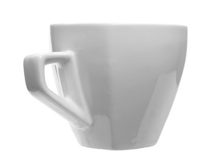 White mug, cup for coffee isolated on white background with clipping path