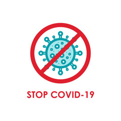 Stop Coronavirus COVID-19 sign vector design