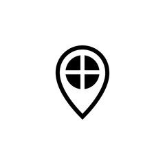 Pin map icon vector design template, location symbol