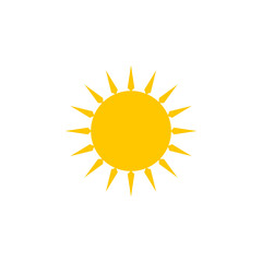Sun icon, summer symbol vector design