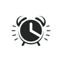 Loud Alarm clock vector flat isolated image.