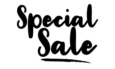 Special Sale Typography. Handwritten phrase. Inspiration graphic design, 
Cool simple vector sign.