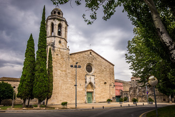 Fototapeta na wymiar Sant Esteve monastery in Banyoles, Catalonia, Spain.