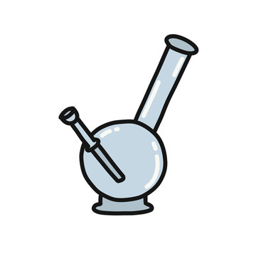 smoking bong doodle icon, vector illustration