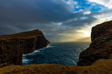 Rays of sun illuminate Trælanípan
