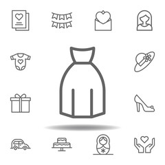 mothers day dress outline icon. set of mothers day illustration icon. Signs and symbols can be used for web, logo, mobile app, UI, UX on white background