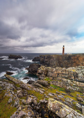 Fototapeta premium Butt of Lewis lighthouse, Isle of Lewis, Scotland, UK, Europe