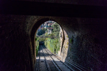 Funicular Track, Burgamo, Italy