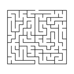 15 x 15 square vector maze with no solution