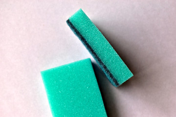 Colorful kitchen sponges for cleaning dishes