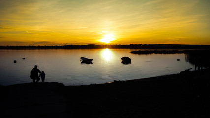 Beautiful family sunset © Maciej