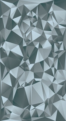 Gray blue abstract triangles paint background