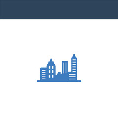 Fototapeta premium two colored concept vector icon. 2 color vector illustration. isolated blue and orange eps icon on white background.