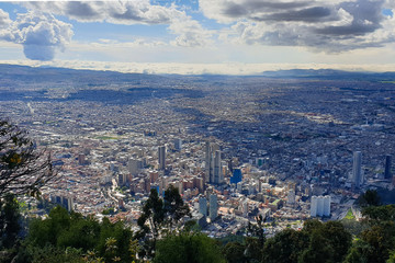 Bogotà - View of the city from the top of Monserrate Hill