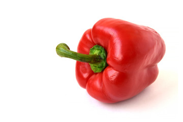 Red pepper on a white background. Vegetable isolated