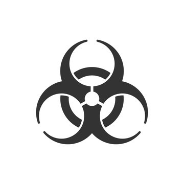 Biohazard icon isolated on white background. Hazard symbol modern, simple, vector, icon for website design, mobile app, ui. Vector Illustration