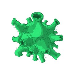 coronavirus covid-19 cartoon vector illustration. comics style hand drawn