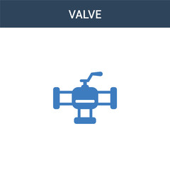 Obraz premium two colored Valve concept vector icon. 2 color Valve vector illustration. isolated blue and orange eps icon on white background.
