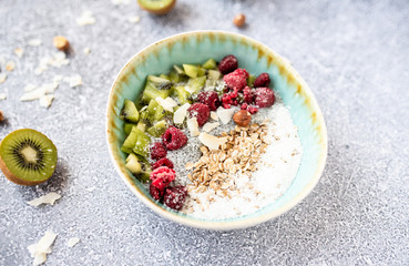 Some really good looking oatmeal for breakfast.