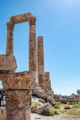 Ancient Ruins at the Citadel in Amman Jordan