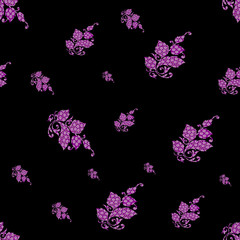 Fototapeta na wymiar Abstract Seamless flower pattern with colorful background