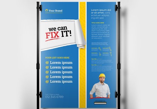 Handyman Banner or Poster Layout