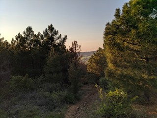 sunset over the mountains,Greece