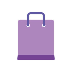 shopping bag icon, flat style