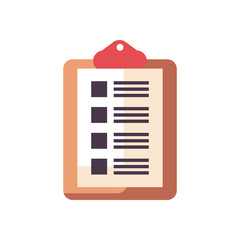 fast delivery concept, delivery report clipboard icon, flat style